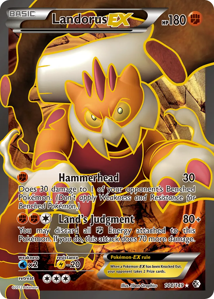 Landorus-EX #144, Boundaries Crossed Holo