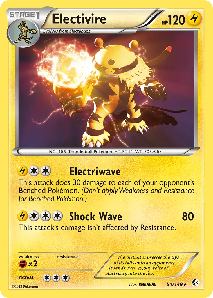 Electivire #54, Boundaries Crossed Reverse Foil