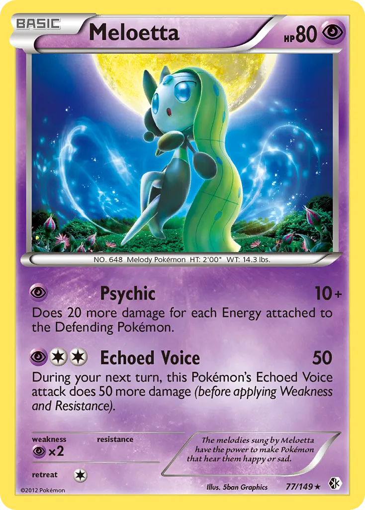Meloetta #77, Boundaries Crossed Reverse Foil
