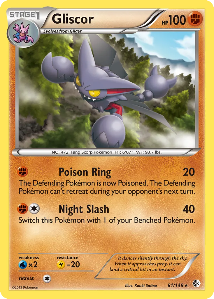 Gliscor #81, Boundaries Crossed Reverse Foil