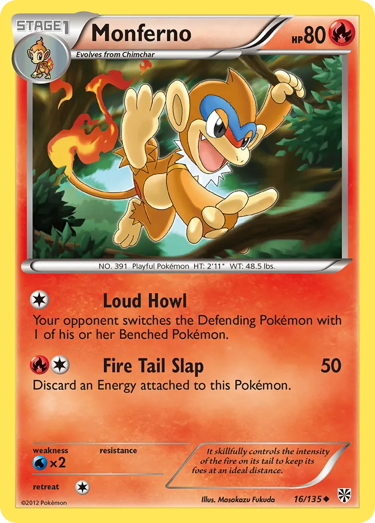 Monferno #16, Plasma Storm Reverse Foil