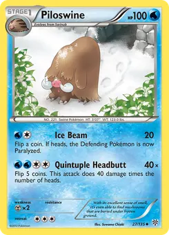 Piloswine #27, Reverse Foil