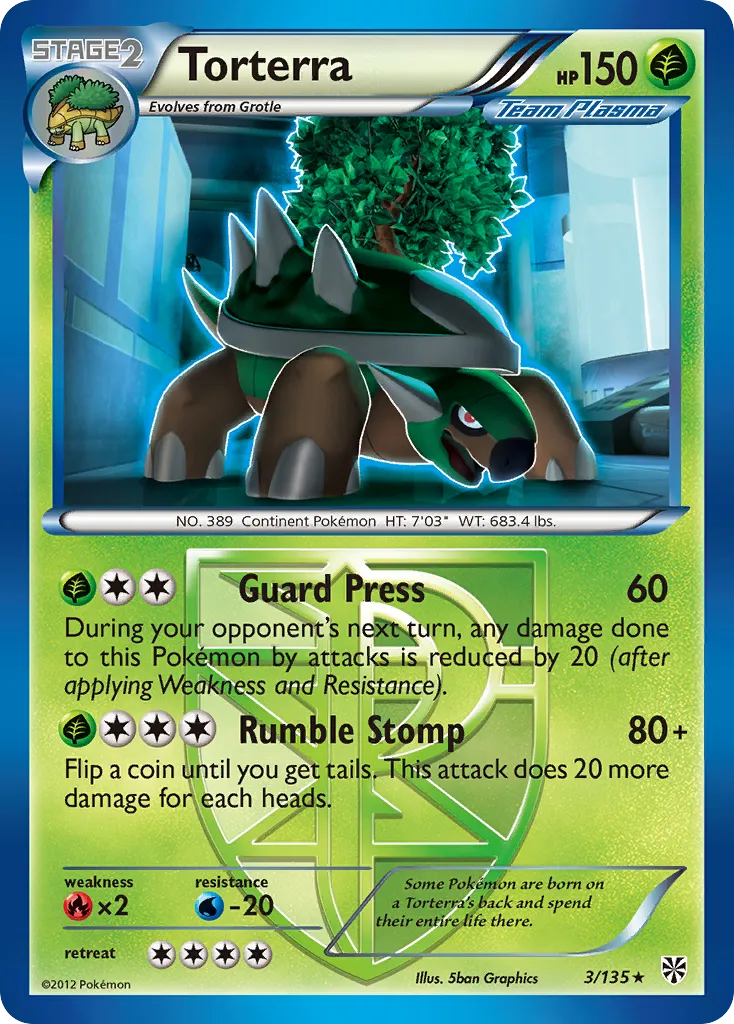 Torterra #3, Plasma Storm Reverse Foil
