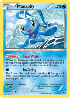 Manaphy #34, Reverse Foil