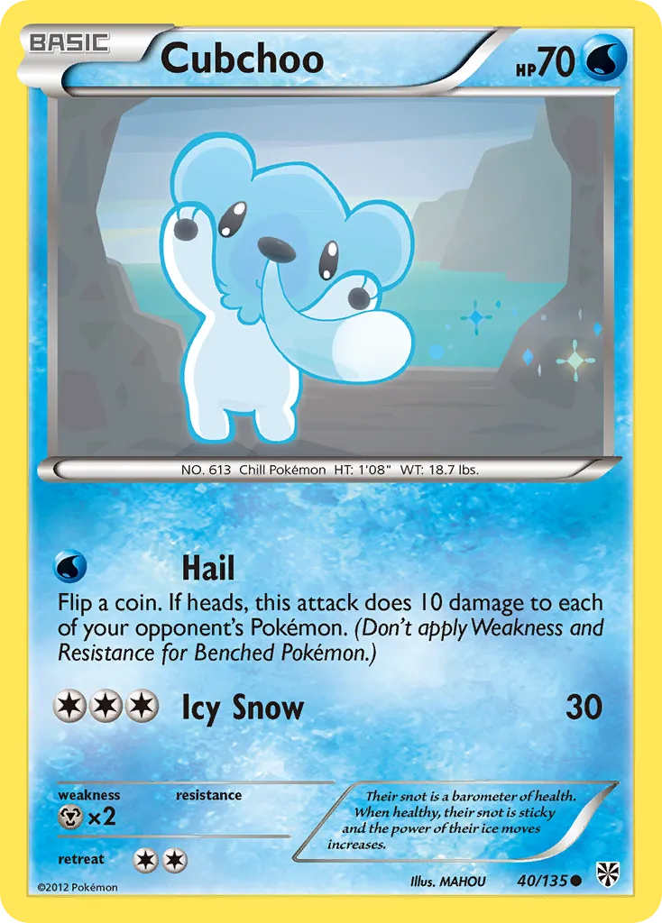 Cubchoo #40, Plasma Storm Reverse Foil