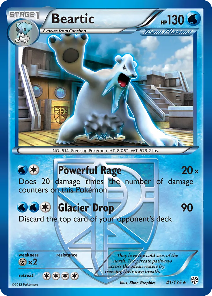 Beartic #41, Plasma Storm Reverse Foil