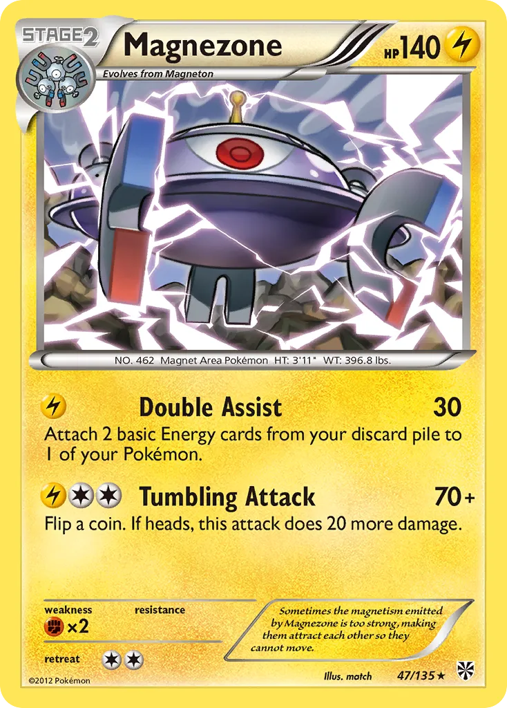 Magnezone #47, Plasma Storm Reverse Foil