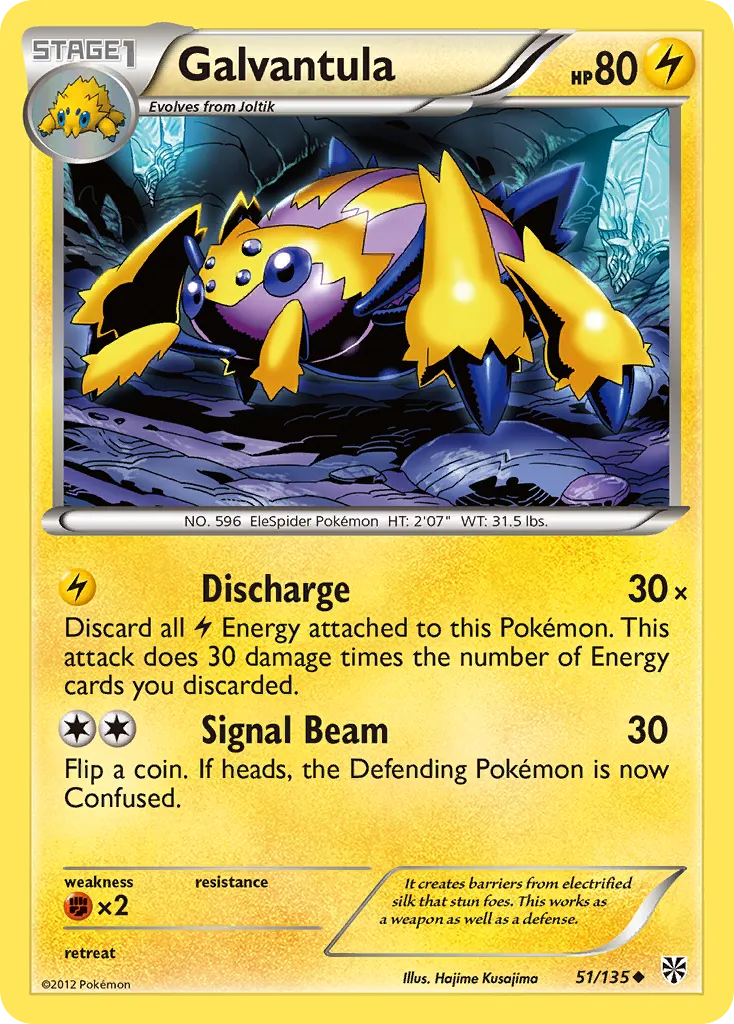 Galvantula #51, Plasma Storm Reverse Foil