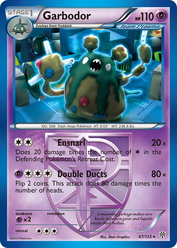 Garbodor #67, Plasma Storm Reverse Foil