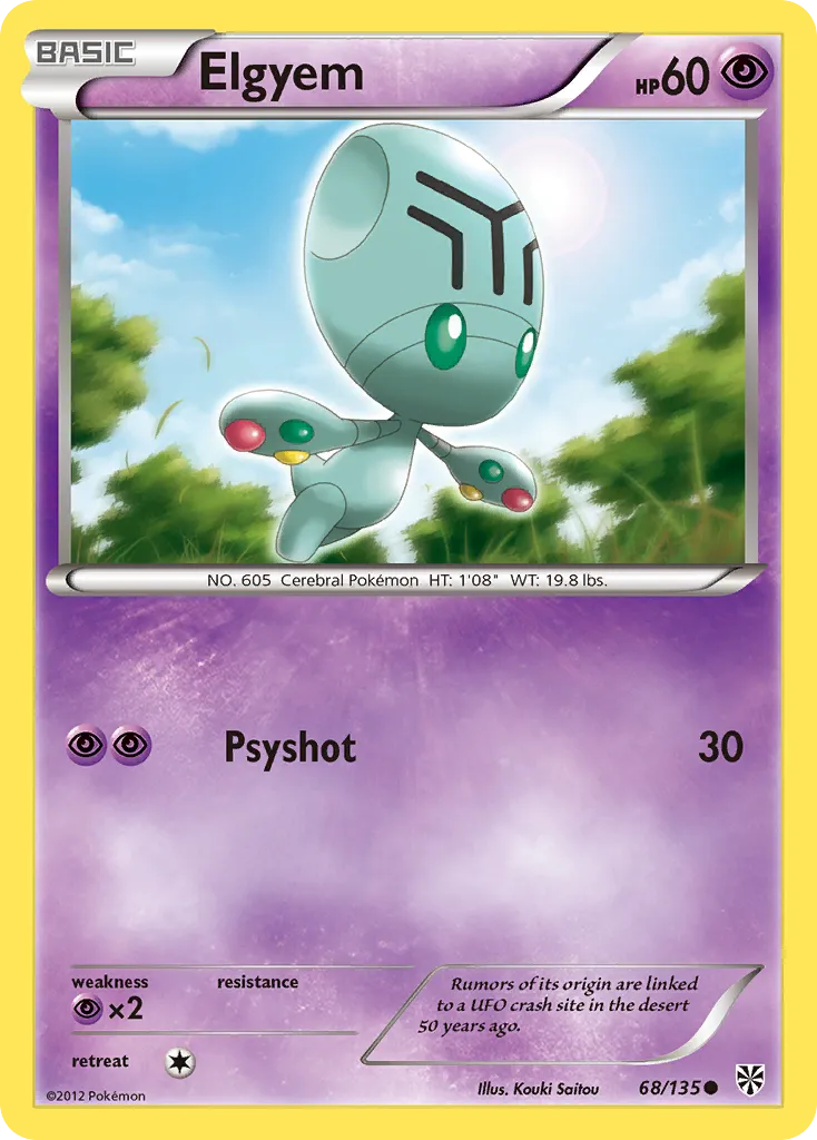 Elgyem #68, Plasma Storm Reverse Foil