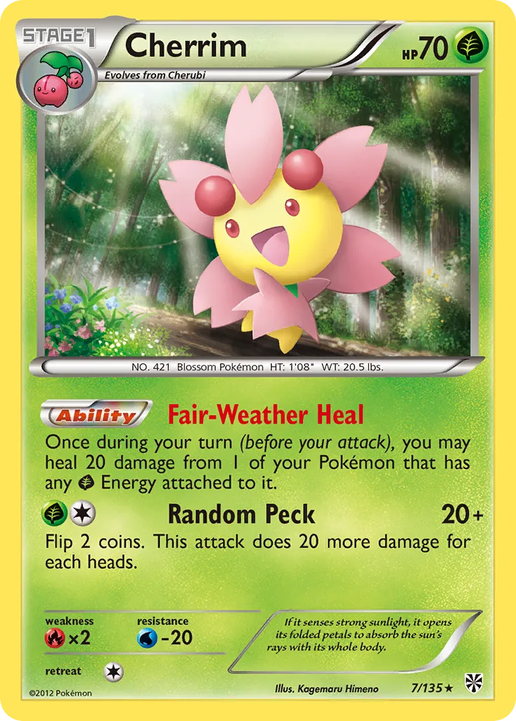 Cherrim #7, Plasma Storm Reverse Foil
