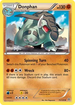 Donphan #72, Reverse Foil