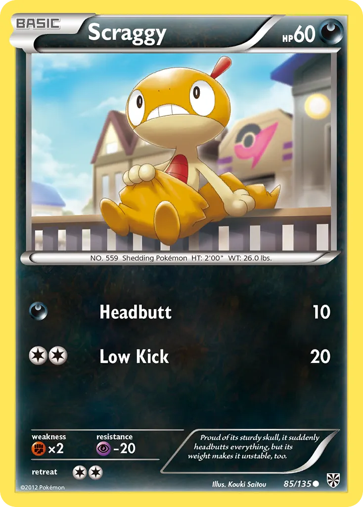Scraggy #85, Plasma Storm Reverse Foil