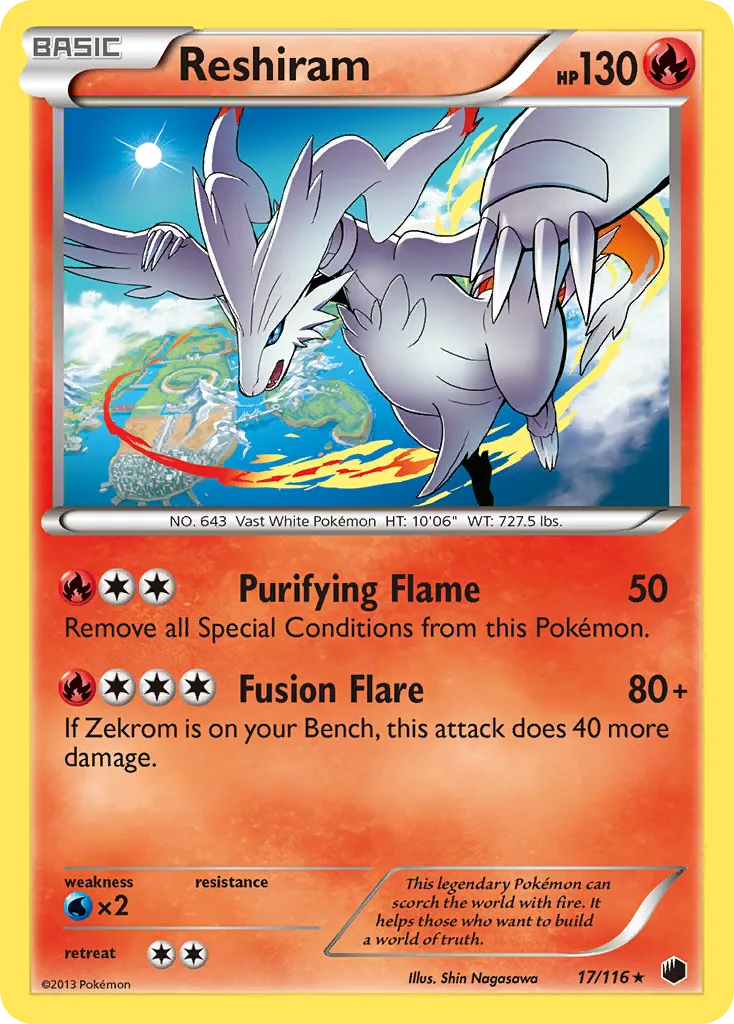 Reshiram #17, Plasma Freeze