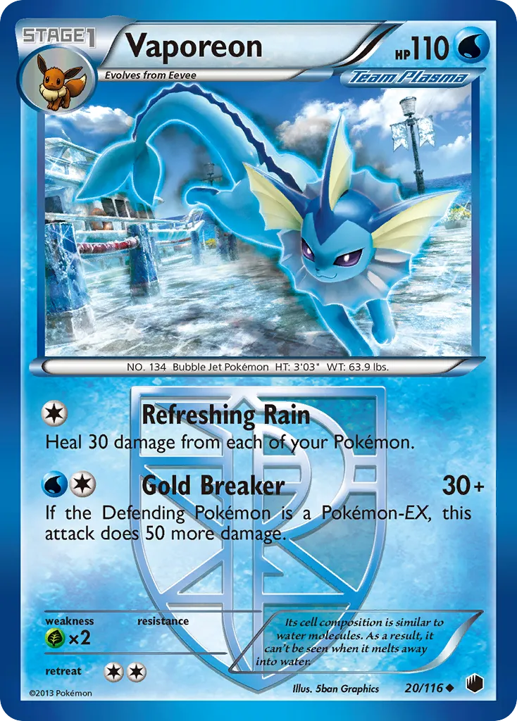 Vaporeon #20, Plasma Freeze