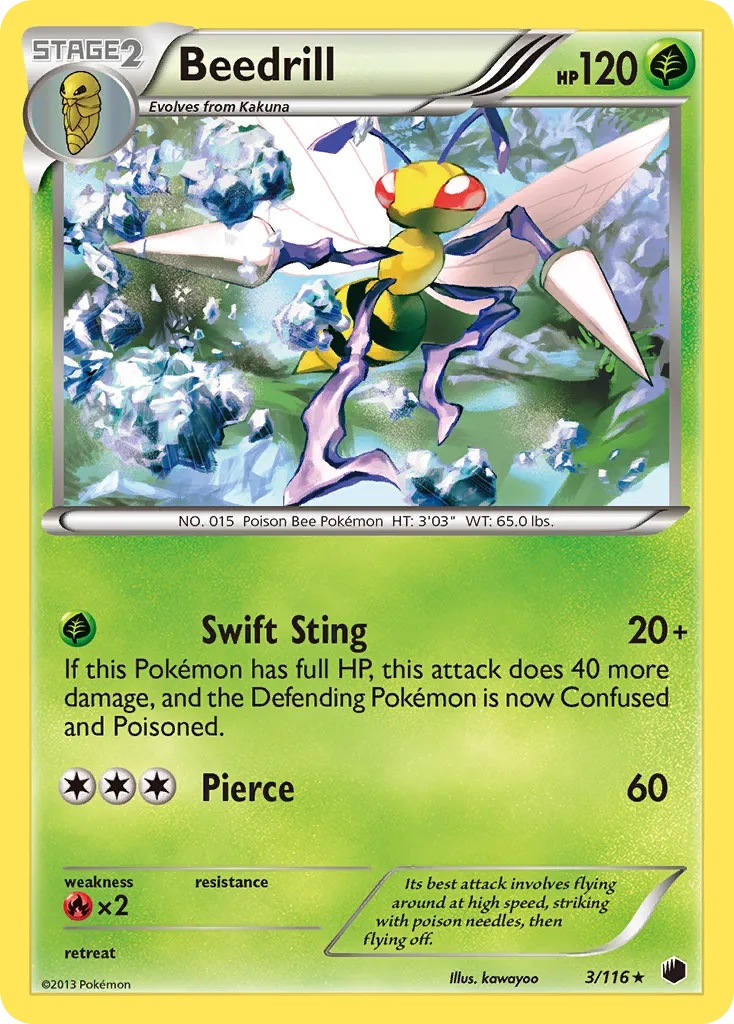 Beedrill #3, Plasma Freeze Reverse Foil