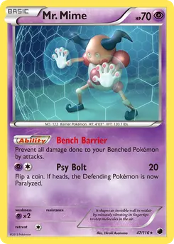 Mr. Mime #47, Plasma Freeze