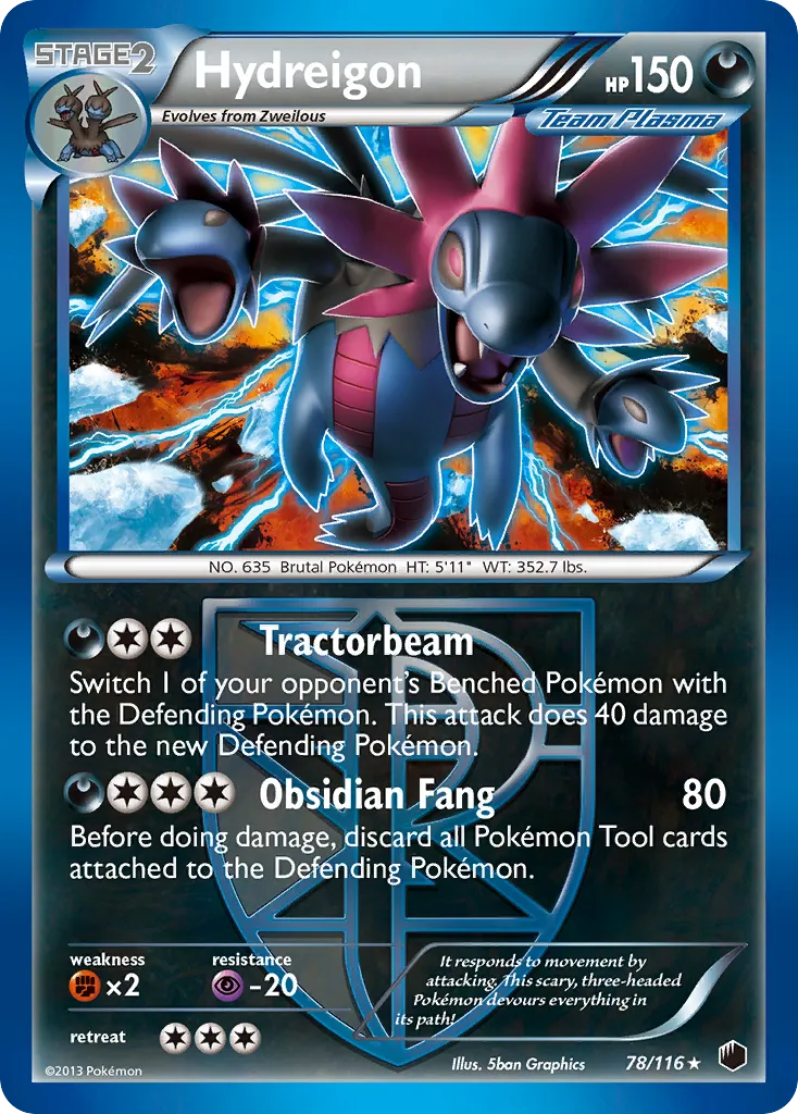 Hydreigon #78, Plasma Freeze Reverse Foil