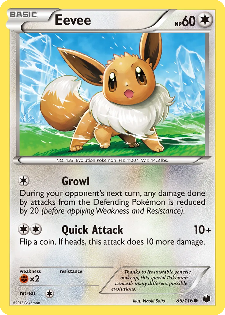 Eevee #89, Plasma Freeze Reverse Foil