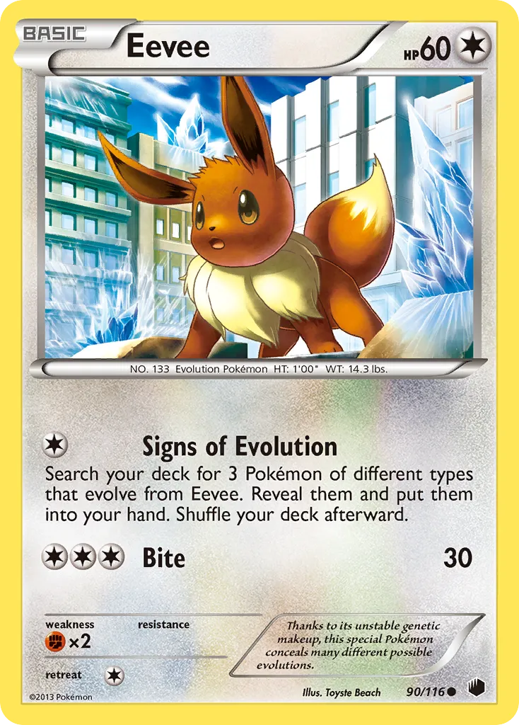 Eevee #90, Plasma Freeze Reverse Foil
