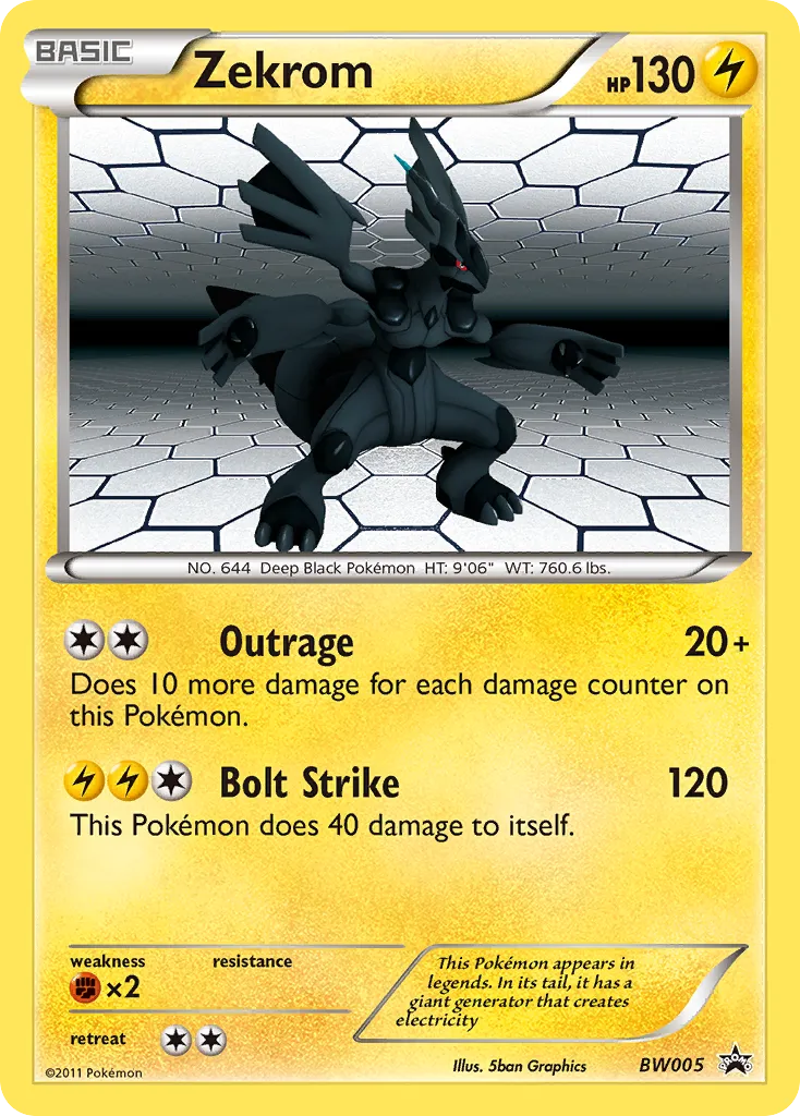 Zekrom #BW005, BW Black Star Promos