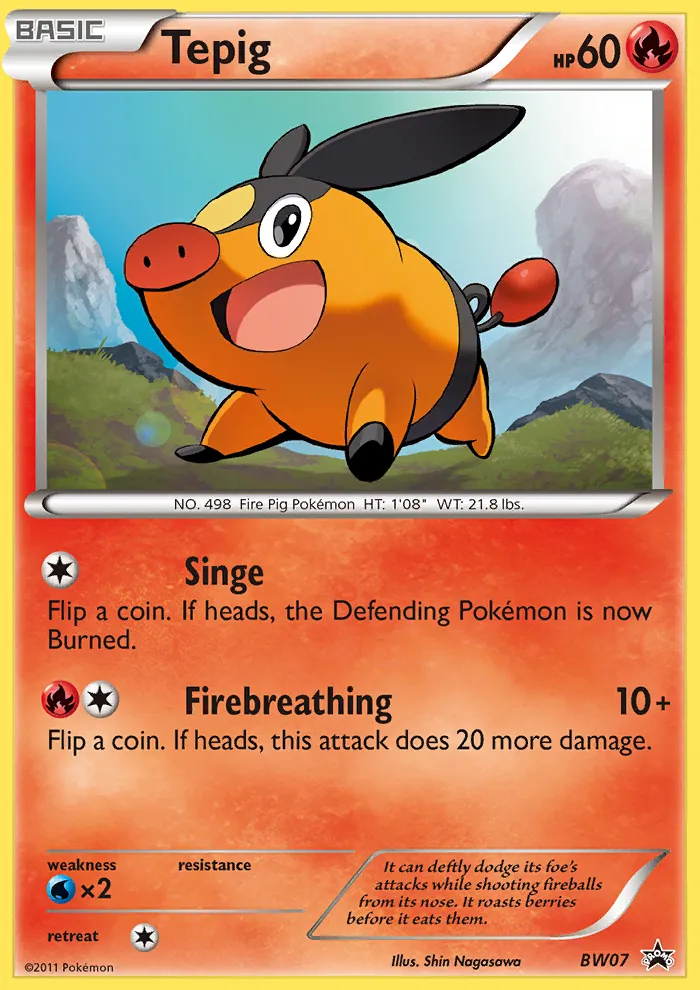 Tepig #BW07, BW Black Star Promos