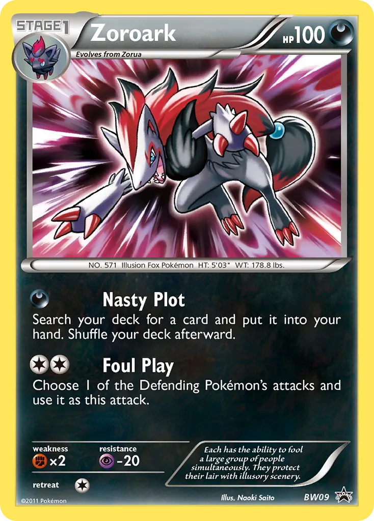 Zoroark #BW09, BW Black Star Promos