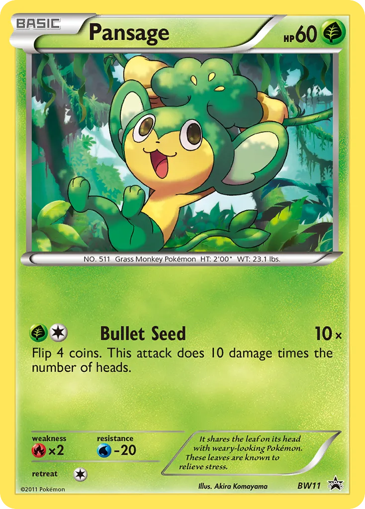 Pansage #BW11, BW Black Star Promos