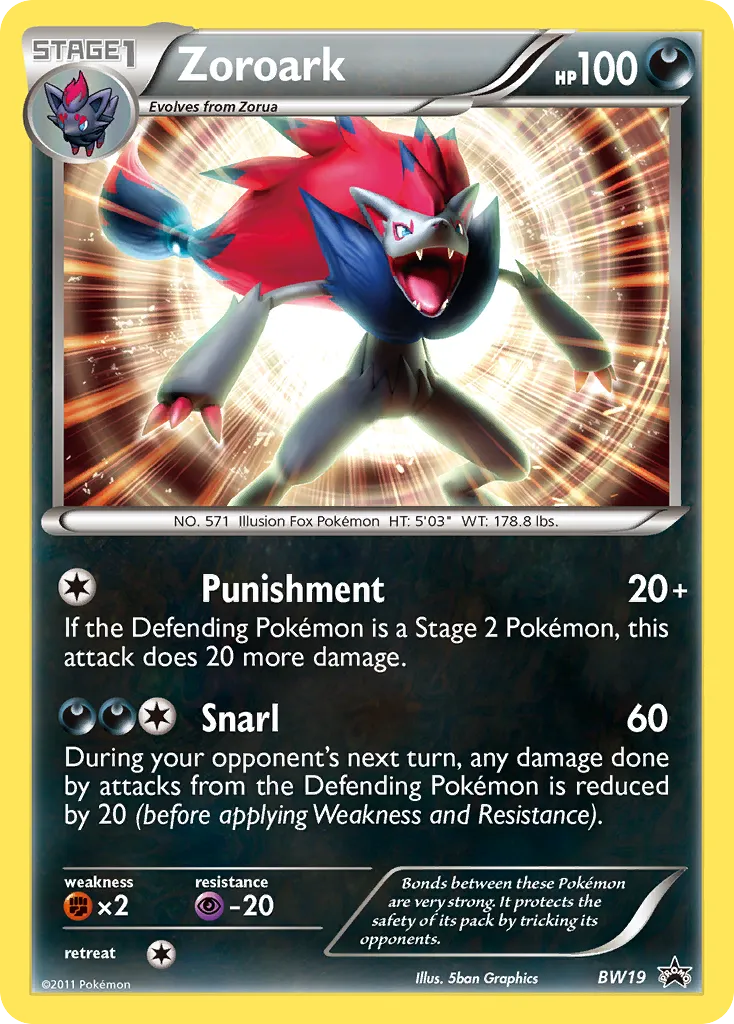 Zoroark #BW19, BW Black Star Promos