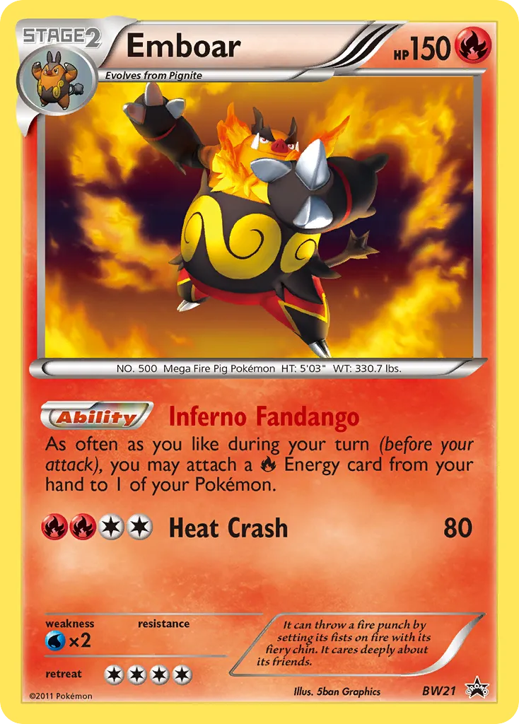 Emboar #BW21, BW Black Star Promos