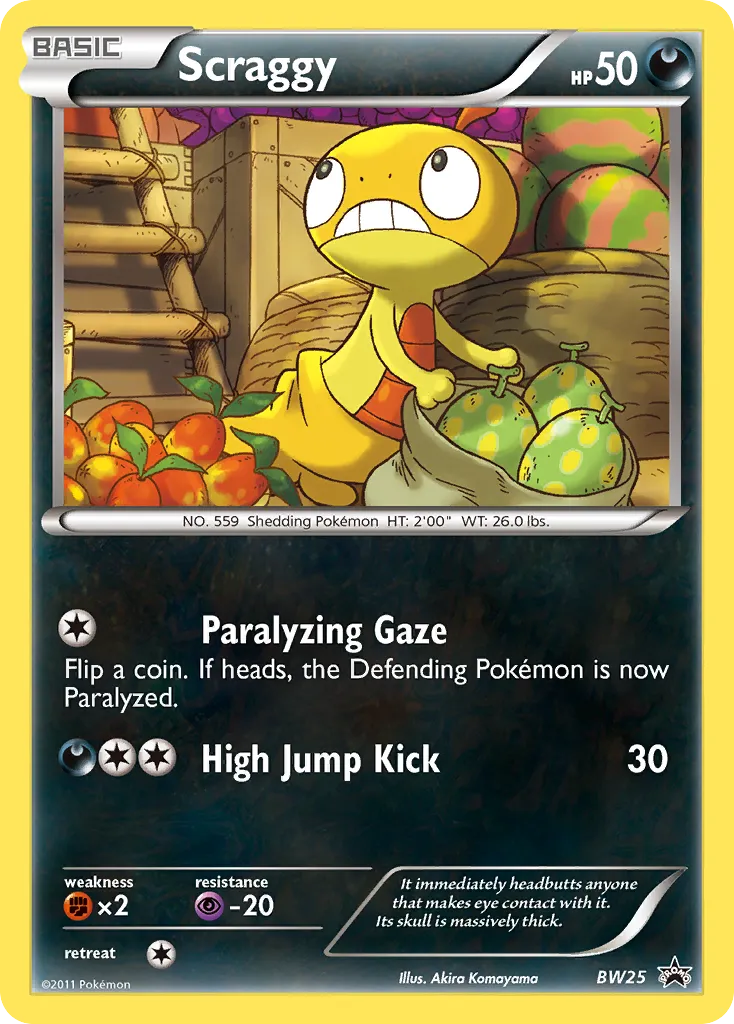 Scraggy #BW25, BW Black Star Promos