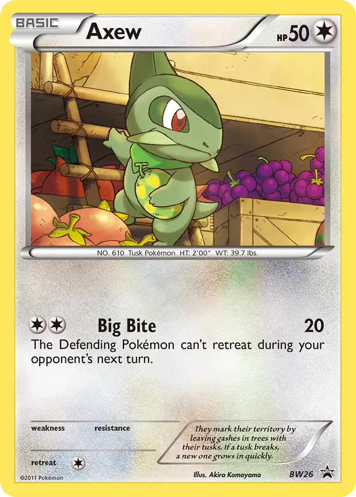 Axew #BW26, BW Black Star Promos