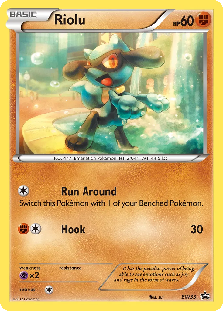 Riolu #BW33, BW Black Star Promos