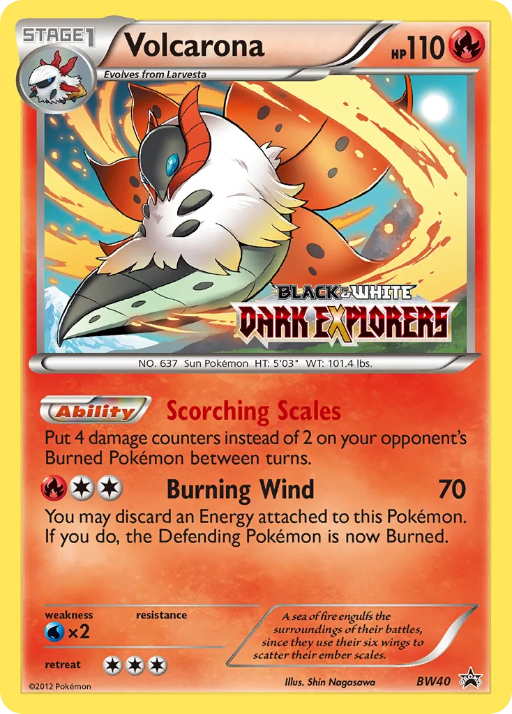 Volcarona #BW40, BW Black Star Promos Dark Explorers-Staff