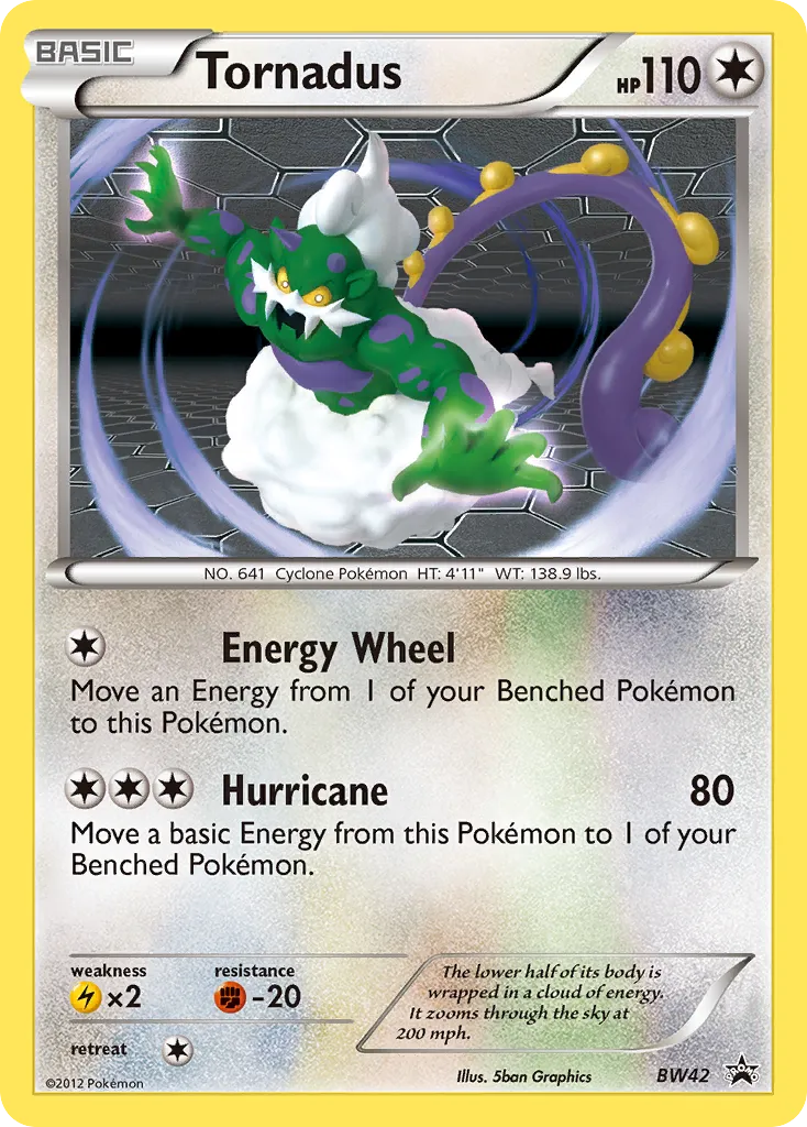 Tornadus #BW42, BW Black Star Promos Forces of Nature
