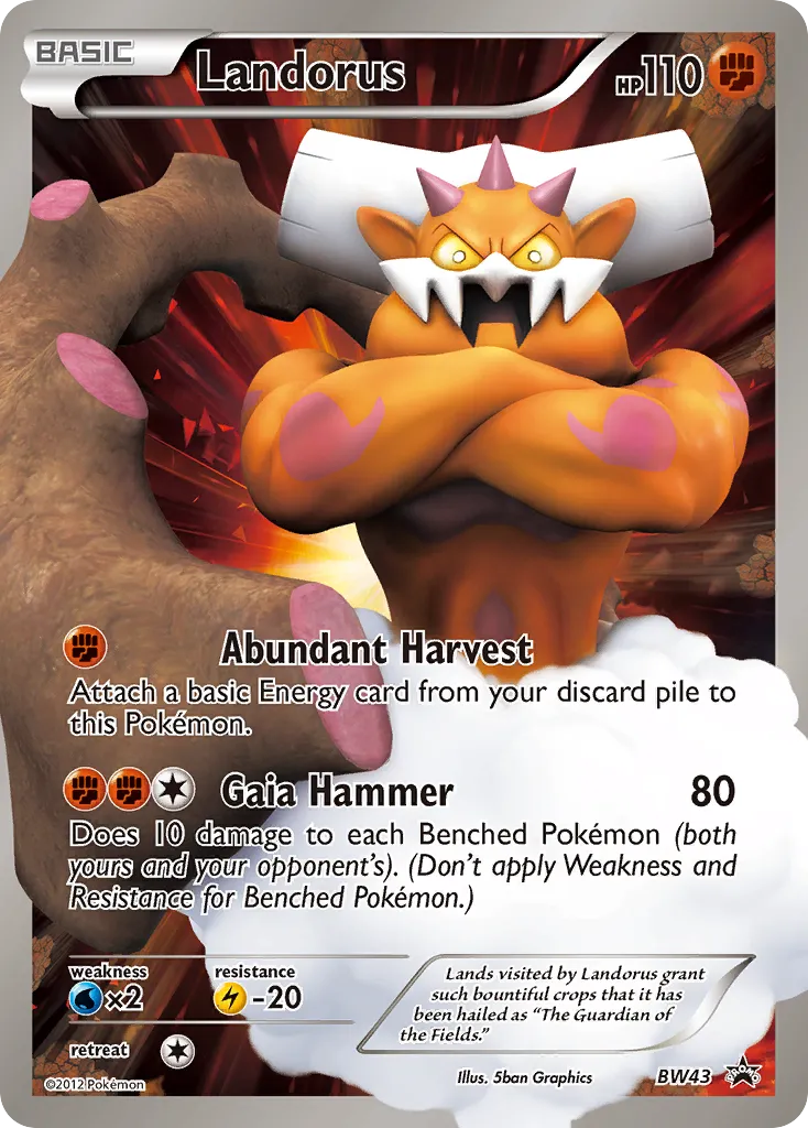 Landorus #BW43, BW Black Star Promos