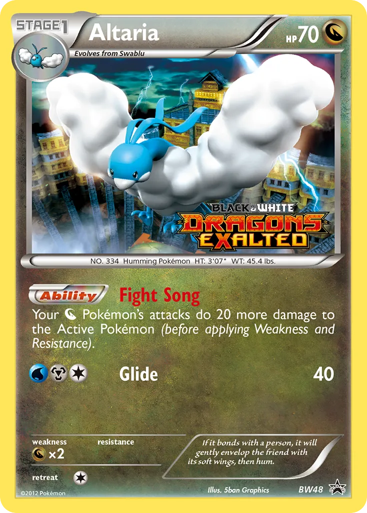 Altaria #BW48, BW Black Star Promos Dragons Exhalted
