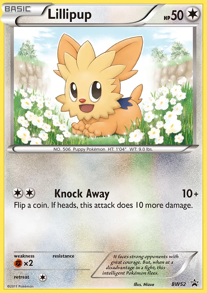 Lillipup #BW52, BW Black Star Promos Reverse Foil