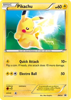 Pikachu #BW54, Standard