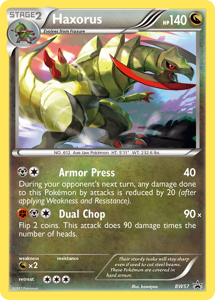 Haxorus #BW57, BW Black Star Promos