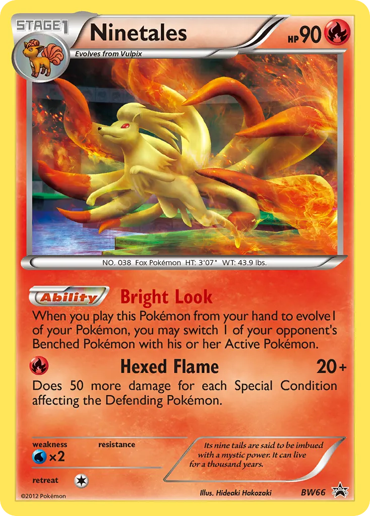 Ninetales #BW66, BW Black Star Promos Smooth Cosmos Holo