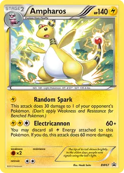 Ampharos #BW67, Smooth Cosmos Holo