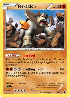 Terrakion #BW71, Legends of Justice Box