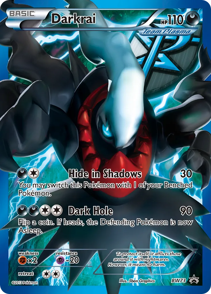 Darkrai #BW73, BW Black Star Promos Jumbo-Team Plasma