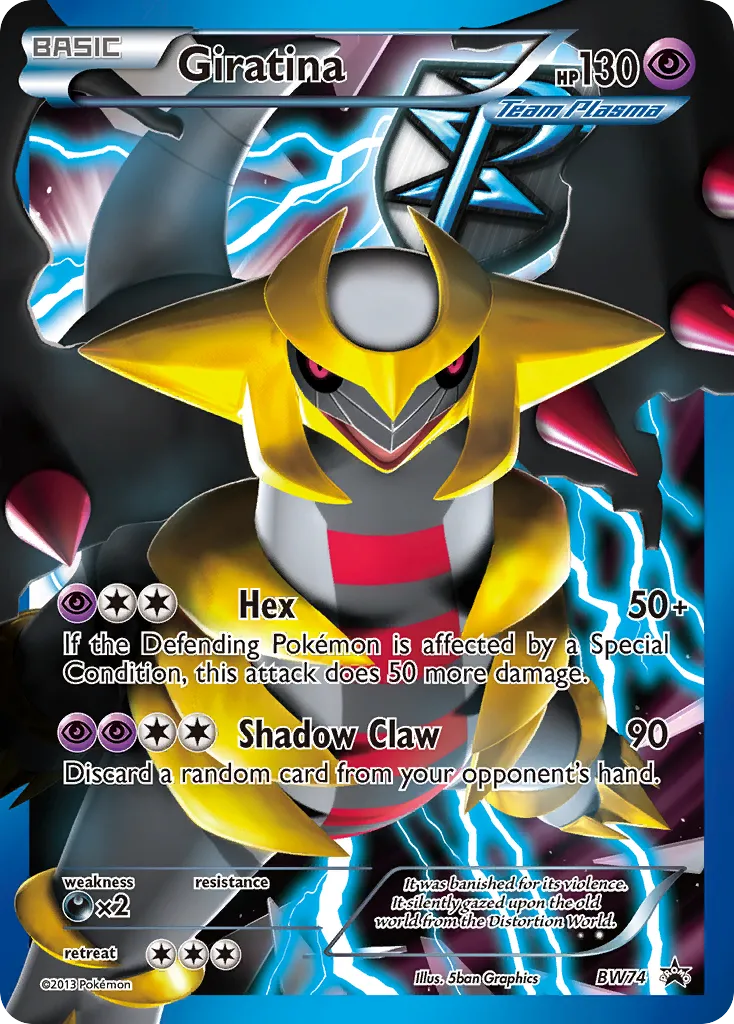 Giratina #BW74, BW Black Star Promos Team Plasma