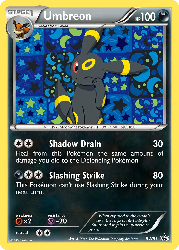 Umbreon #BW93, BW Black Star Promos Sylveon Collection