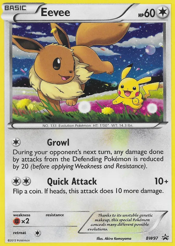 Eevee #BW97, BW Black Star Promos Legendary Treasures