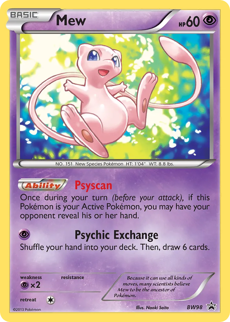 Mew #BW98, BW Black Star Promos Legendary Treasures