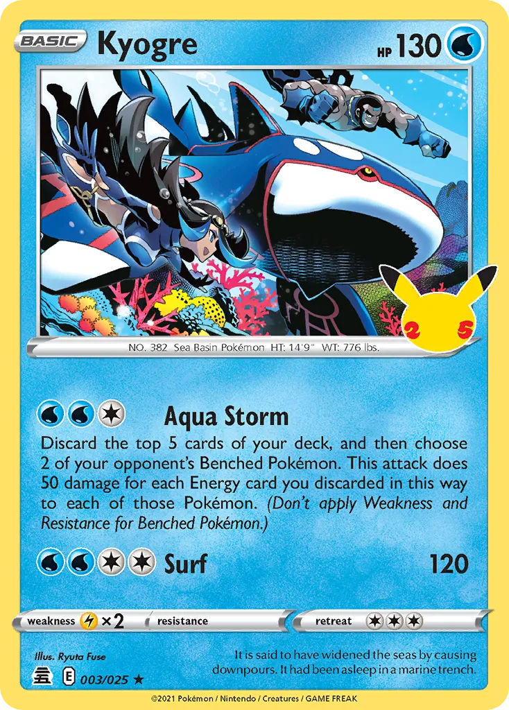 Kyogre #3, Celebrations