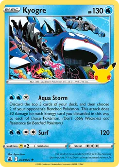 Kyogre #3, Standard